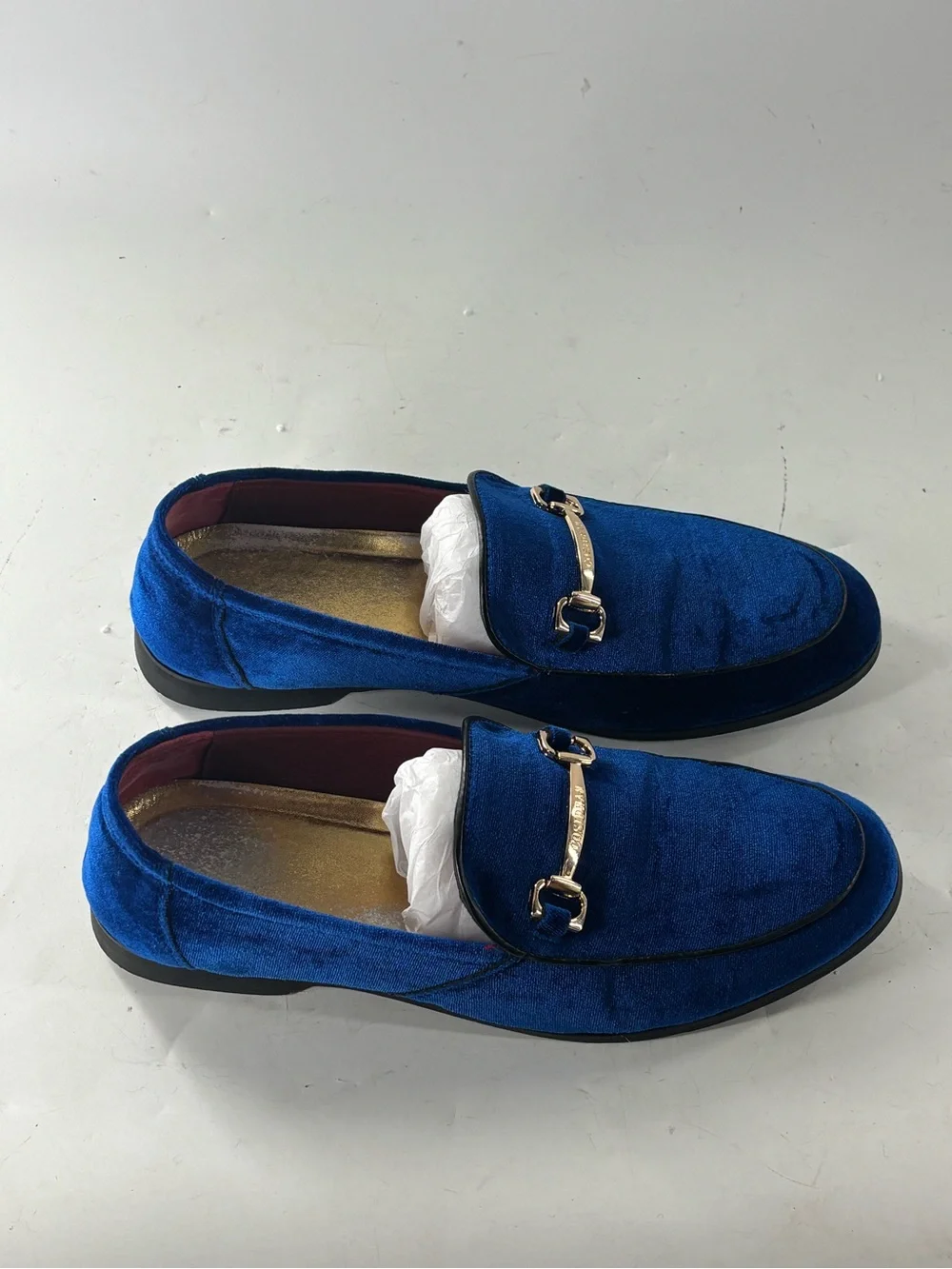 COSIDRAM Mens Dress Shoes Business Luxury Velvet Loafers for Party Prom 9.5